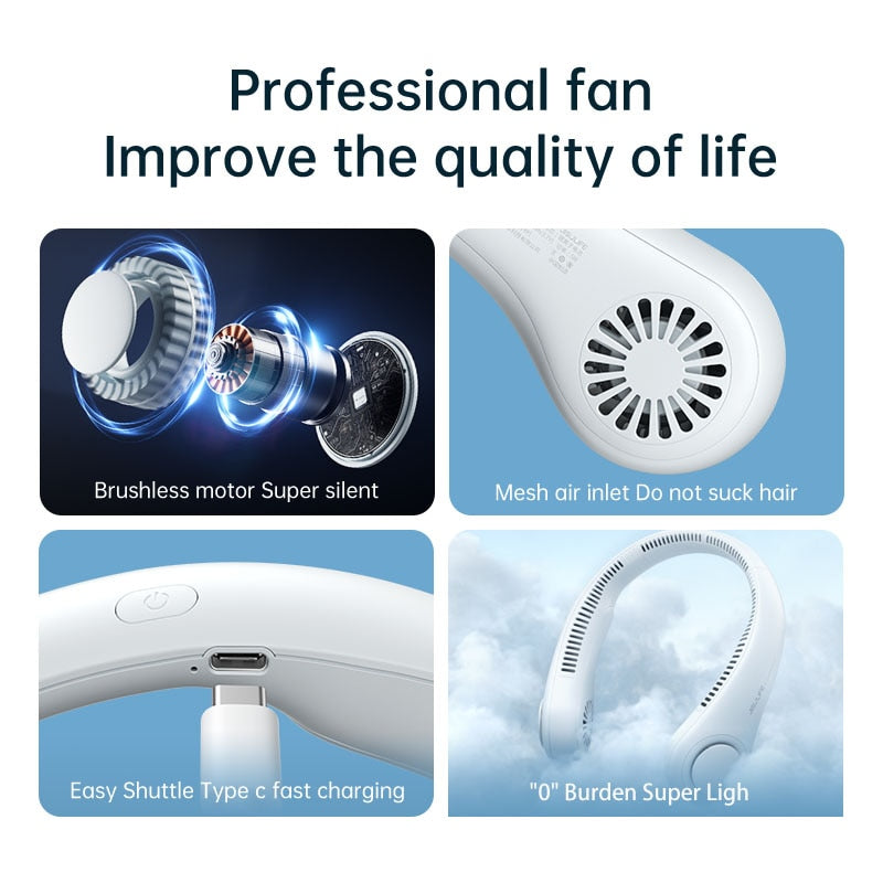 Ventilador Portátil para Colgar en el Cuello (Verano)