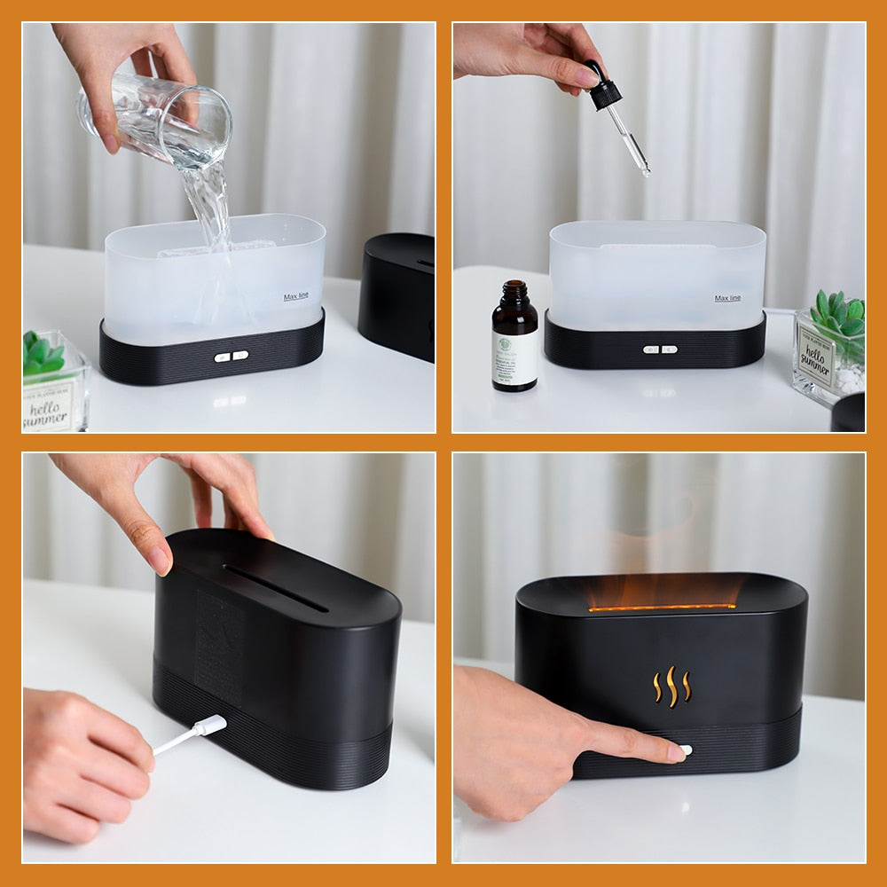 Humidificador de aire (Flame)- Luces LED