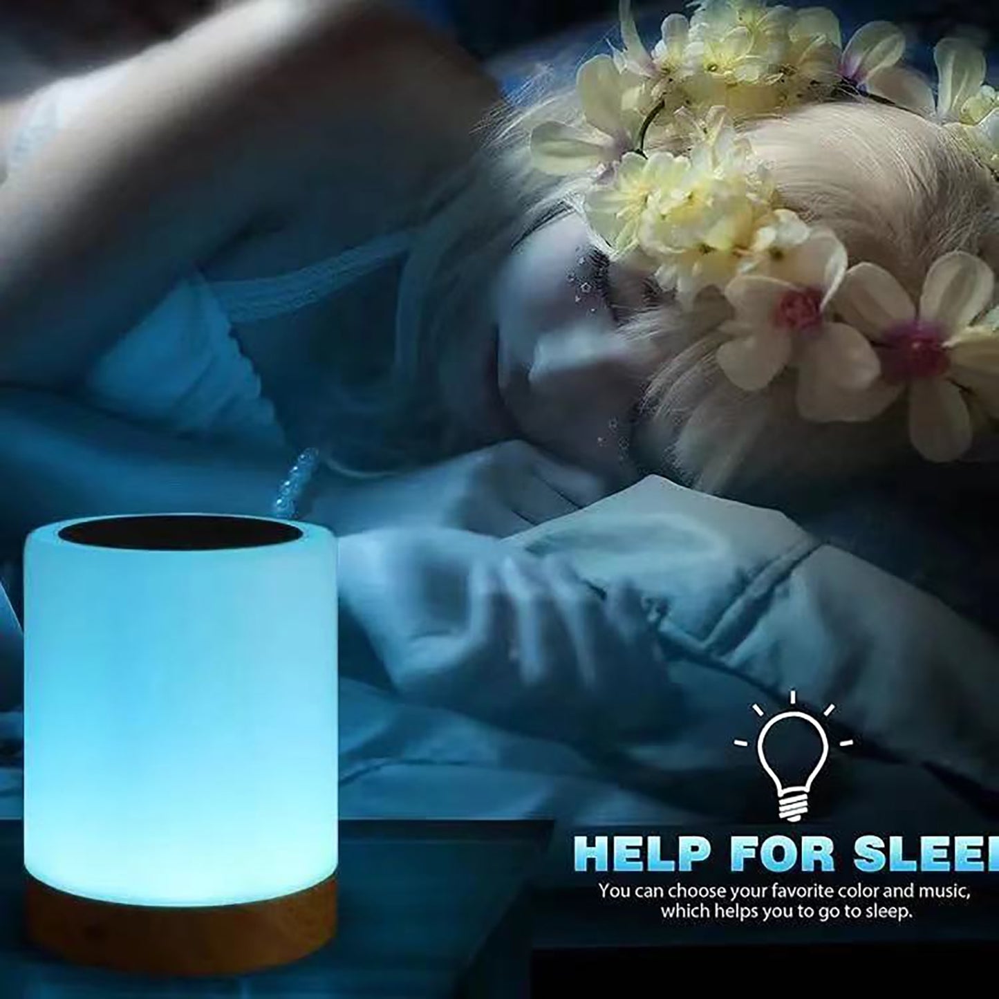 Lámpara de Mesa de noche con Control táctil