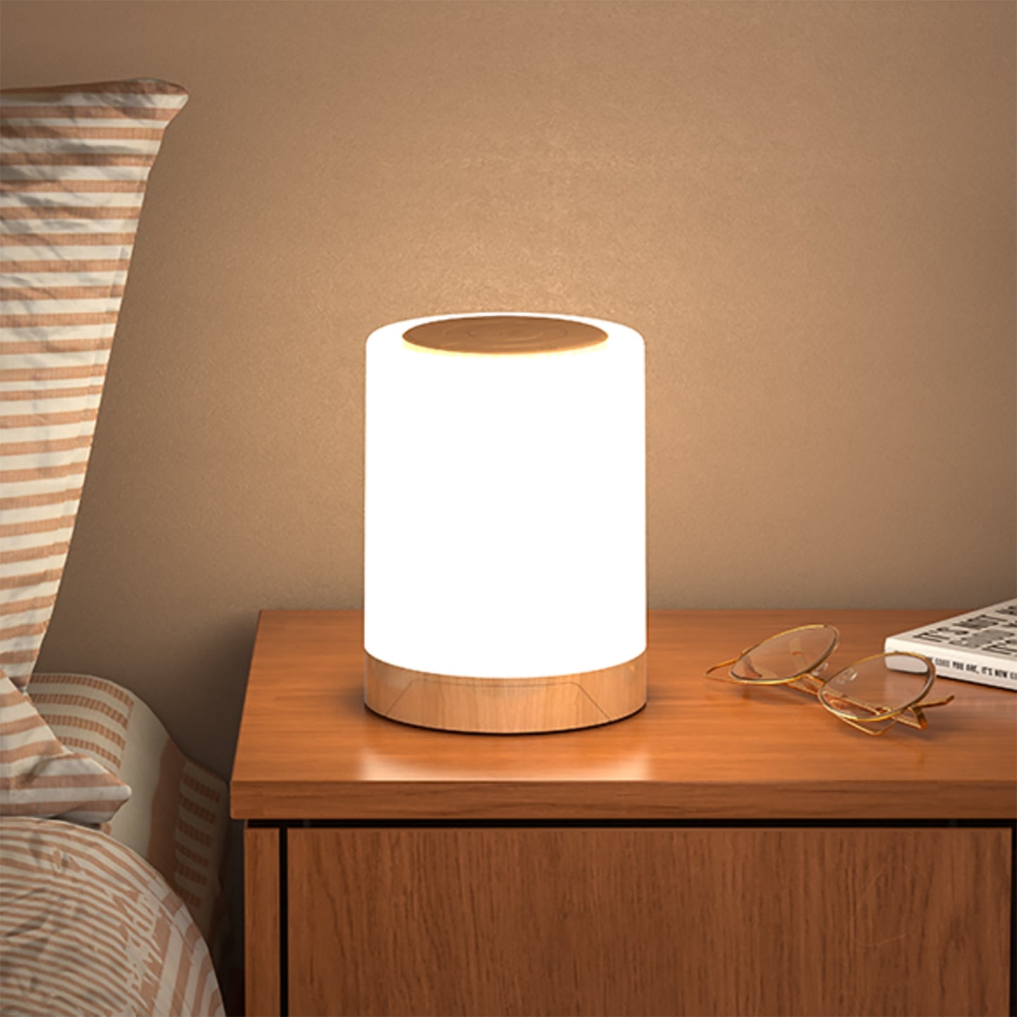 Lámpara de Mesa de noche con Control táctil